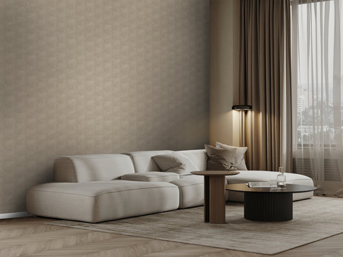 Origin Wallcoverings behang grafisch 3D motief beige - 50 x 900 cm - 347994 - vtwonen shop