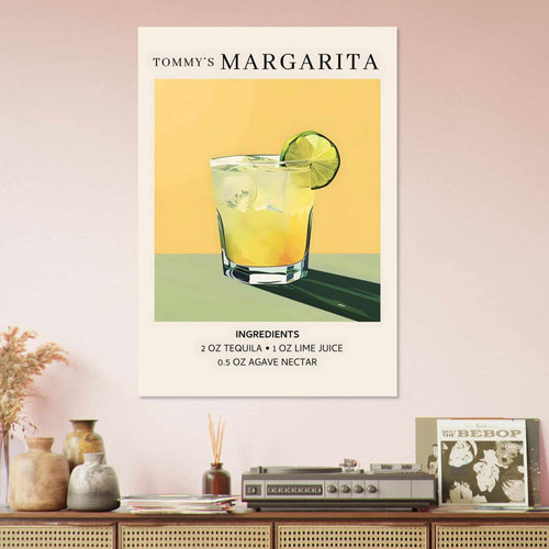 Artfulprints  Tommy's Margarita cocktail - Ingrediënten   poster A4 21x29.7 cm - vtwonen shop