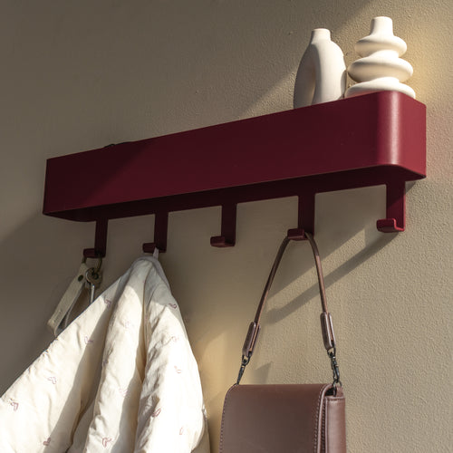 Spinder Design kapstok Dax Play 5 - Burgundy - 5 haken