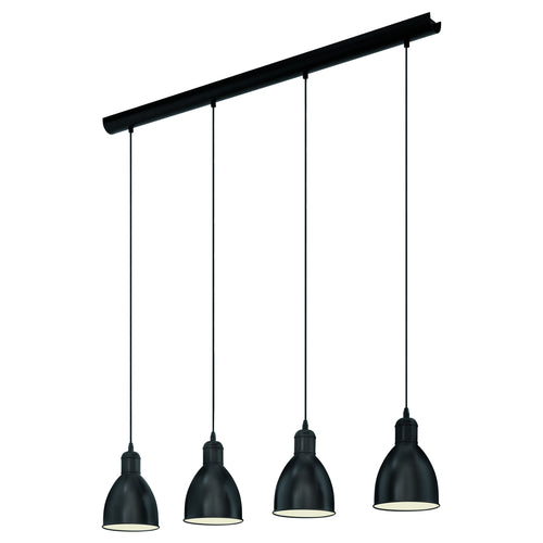EGLO hanglamp Priddy - e27 - 97,5 cm - zwart/wit