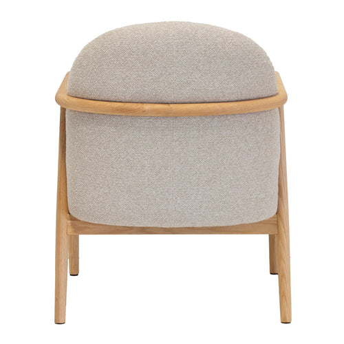 DÉJA Living Fauteuil Skövde - Beige Stof/Eiken - 65x72x81cm - vtwonen shop