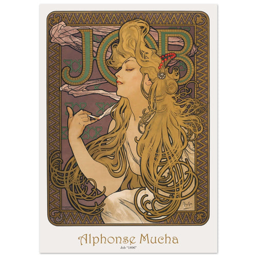 Artfulprints  Alphonse Mucha - Job   poster 50x70 cm - vtwonen shop