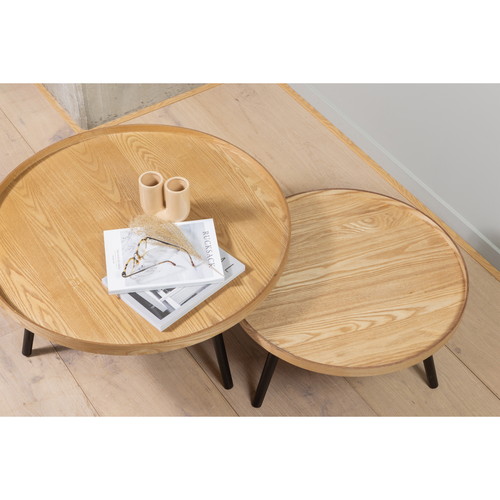 WOOOD bijzettafel L Menno - Hout - Naturel - 34x60x60