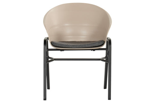 Hartman Tuinstoel Tubb - Taupe - Zithoogte 46cm - Set Van 2 - vtwonen shop