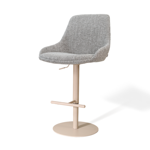 Nolon Niva-Isa tulp barkruk grijs blend verstelbaar - beige poten