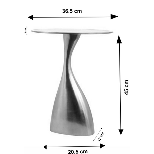 Kare Design Bijzettafel Spacey Ø36cm zilver - vtwonen shop