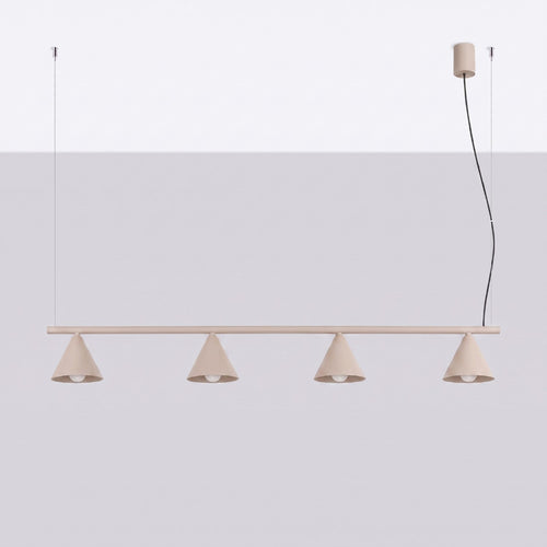 Sollux Lighting Kroonluchter NOX 4L taupe - 122x14x215cm