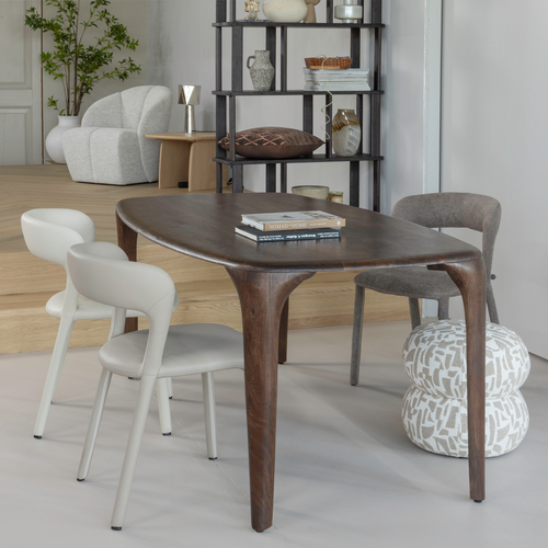 WOOOD eettafel Fiore - Mango Hout - Walnoot - 76x190x95