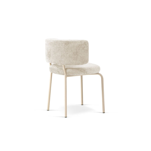 Set van 2 stoelen Dora chenille lichtbeige - 57x58x75cm