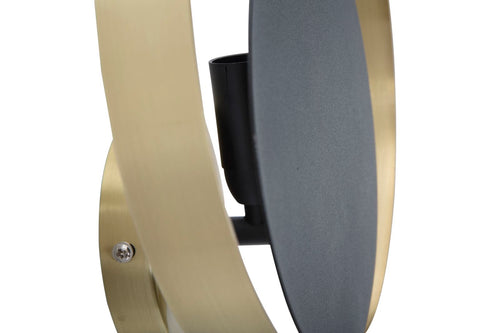 Mauro Ferretti wandlamp - 25x8x25 cm - zwart/goud