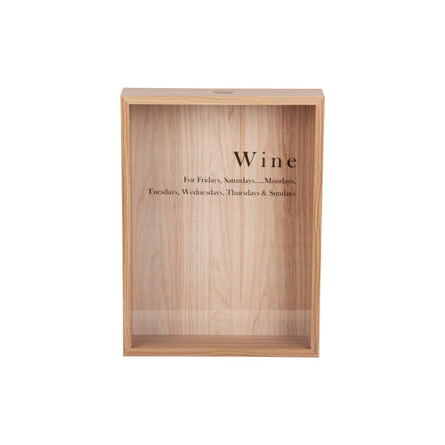 Present Time wanddecoratie Momentum Box - bruin - 8x30x40cm