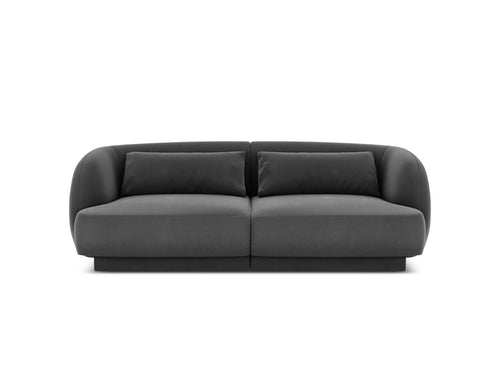 Cosmopolitan Design Bank Tulum 2-zits, flueel, grijs - 90x180x70cm