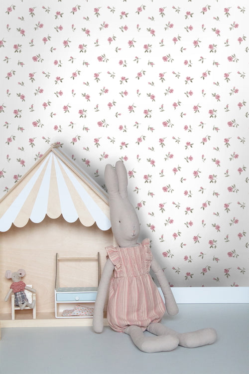 Sanders & Sanders behang bloemetjes roze - 50 x 900 cm - 935396