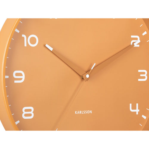 Karlsson wandklok Orgullo - geel - Ø40cm - vtwonen shop