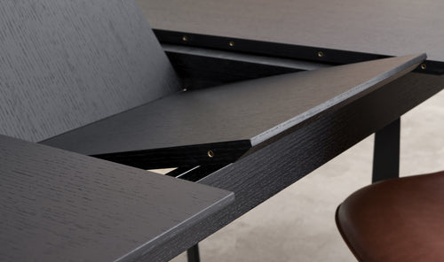 Furnhouse uitschuifbare eettafel Tokyo - Zwart - 200/250x100 cm