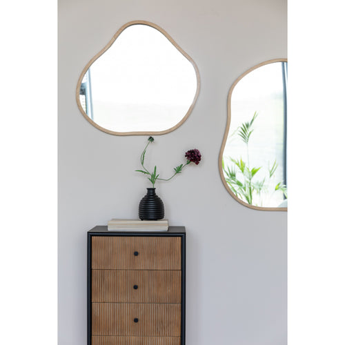 Housecraft Living Zem Spiegel/ Wandspiegel Organisch Bamboehout 77x65 cm - Beige - vtwonen shop