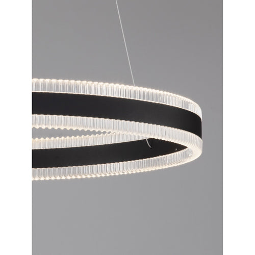Nova Luce ALARO Geïntegreerde LED-hanglamp voor plafond, zandkleurig zwart, Triac dimbaar, 46W, 3067lm, 3000K