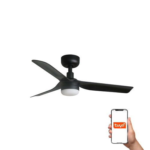 Faro Mini Mini Punt 90cm Smart LED Plafondventilator Mat Zwart CCT
