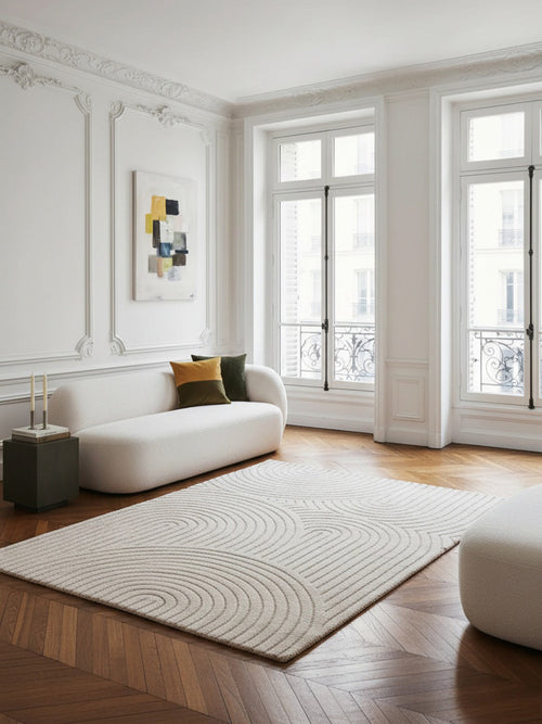 AFK Living vloerkleed Groove - reliëfeffect - beige - 80 x 150 cm
