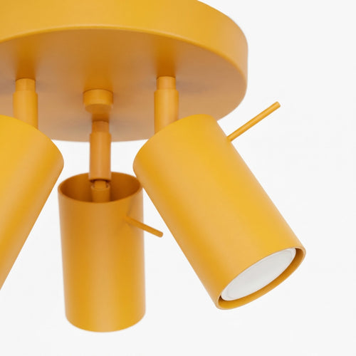 Sollux Lighting Plafondlamp RING 3P geel - 25,7x25,7x14,5cm