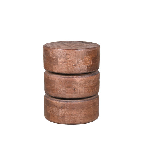 LABEL51 Bijzettafel Milly - Donkerbruin Mangohout - 35x35x47cm - vtwonen shop