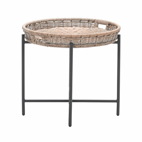 Benidorm bijzettafel - diameter 60xH50 cm -  c.black - natural - vtwonen shop