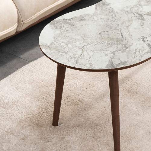 Calicosy - Salontafel NOCTIS - Wit marmereffect 99x54x45 cm