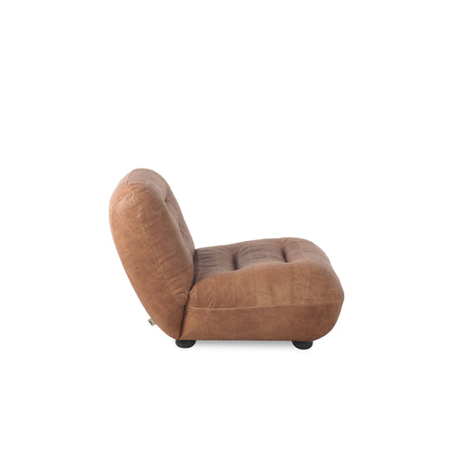 Dutchbone Wyatt Fauteuil Leer Cognac Bruin - vtwonen shop