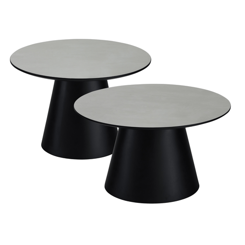 Furnhouse salontafel set Tango - Lichtgrijs - Ø 60/80 cm