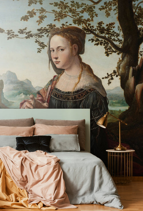 Sanders & Sanders fotobehang Maria Magdalena van Jan van Scorel bruin - 300 x 279 cm - 950051 - vtwonen shop