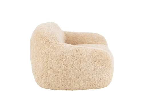 J-Line sofa Shearl  - polyester creme small - vtwonen shop