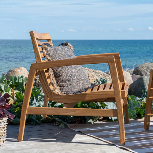 Artichok Tristan houten tuin loungeset naturel 4delig - met zitkussens