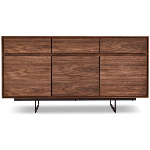 Furnhouse 3-deurs dressoir Tokyo - Amerikaanse walnoot - MDF, Amerikaans walnootfineer - 45x155x82