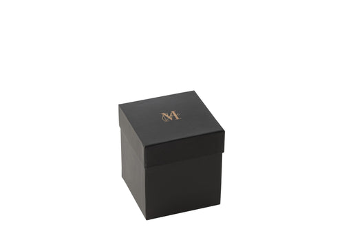 J-Line geurkaars M-Chic - Oud & Amber - glas - goud/zwart - small - 48U