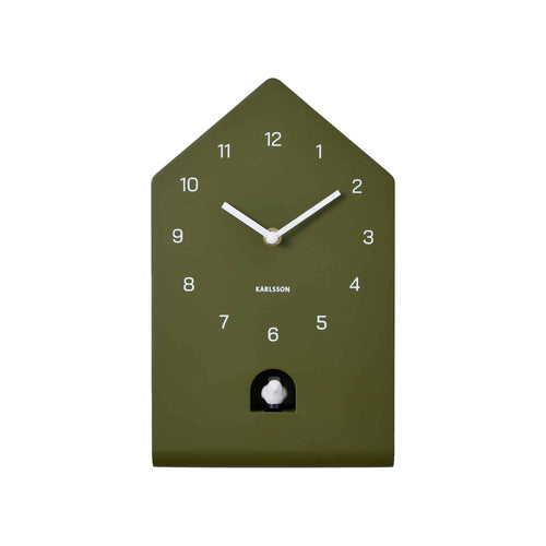 Karlsson wandklok Fino Cuckoo - groen - 9.3x17.2x28.5cm