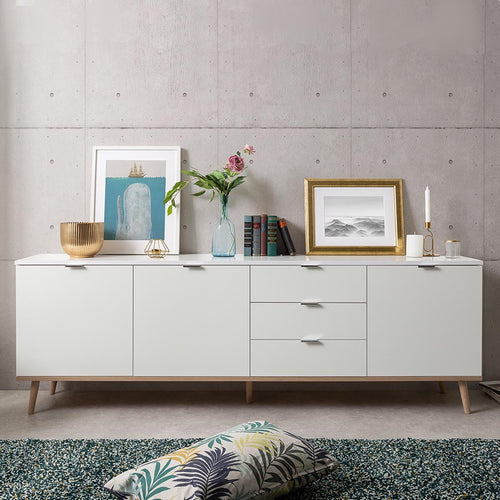 CALICOSY - Lage Buffetkast COPENHAGUE - Wit - 40x200x68 cm
