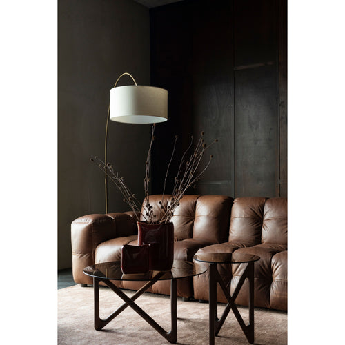 Dutchbone Hackman 3-zitsbank Leer Chocolade Bruin - vtwonen shop