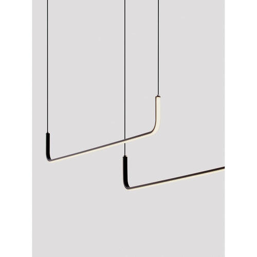 Nova Luce STRITA Hanglamp voor aan het plafond, Sandy Black Triac dimbare LED 42W 1849lm 3200K