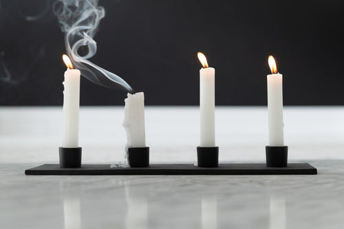 J-Line kandelaar 4 Delig - metaal - zwart - vtwonen shop