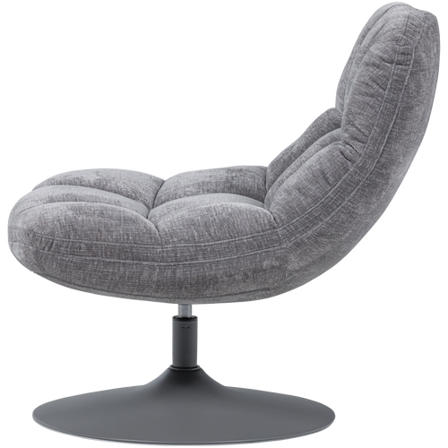 WOOOD draaifauteuil Elvi - Chenille Structuur - Lichtgrijs - 81x73x84 - vtwonen shop
