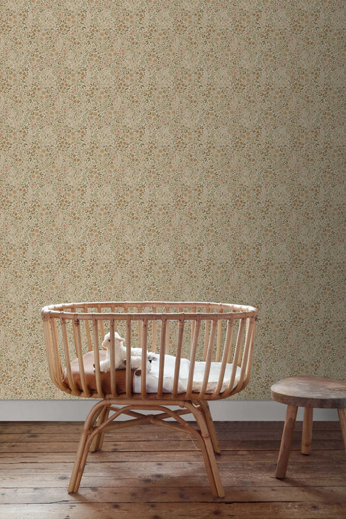 ESTAhome behang bloemetjes beige - 53 cm x 10.05 m - 139701