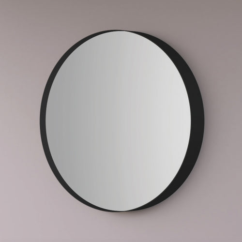 Spinder Design SENNE Badkamerspiegel rond zwart Ø90