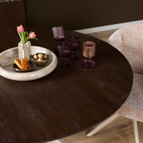 Starfurn  eettafel Madison - bruin - 110x110x76cm