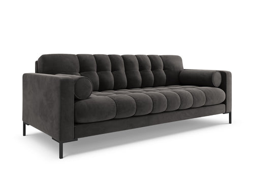 Cosmopolitan Design Bank Bali 3-zits, flueel, donkergrijs - 96x177x75cm