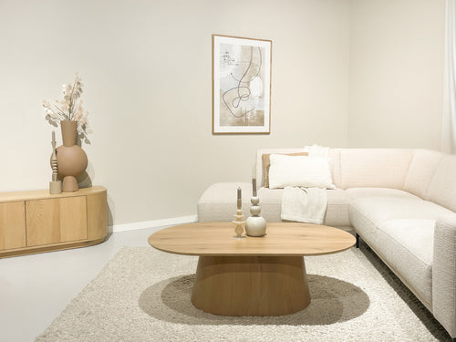 Livingfurn salontafel Novero Ovaal - bruin - 70x120x36