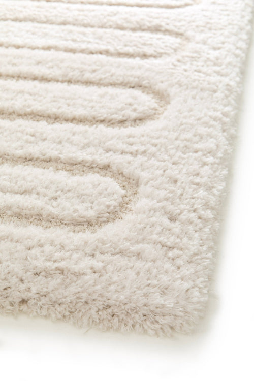 AFK Living vloerkleed Eolya - reliëfeffect - wit - 160 x 230 cm