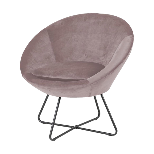 Lisomme Merel velvet fauteuil roze - vtwonen shop