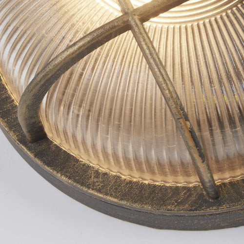 Bulkhead Buitenlamp, zwart goud aluminium, IP44