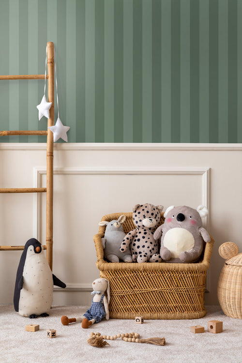 Sanders & Sanders behang strepen groen - 50 x 900 cm - 935391