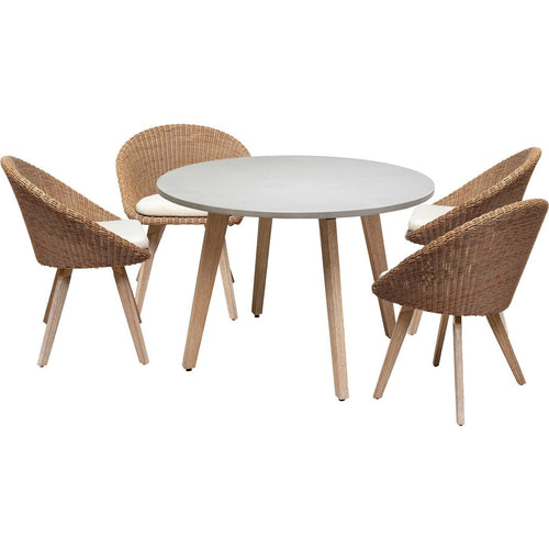 Kare Design Tuinmeubilair tafel en 4 stoelen Mahalo